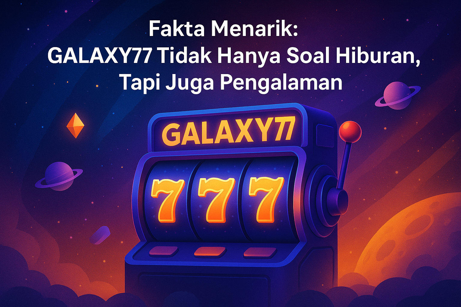 Fakta Menarik: Galaxy77 Tidak Hanya Soal Hiburan, Tapi Juga Pengalaman