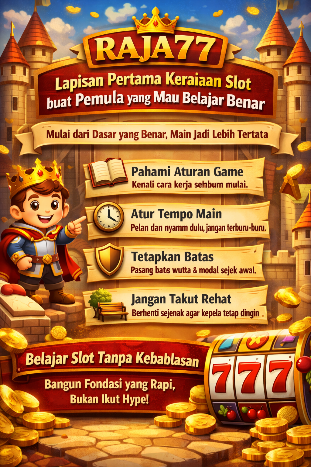 RAJA77: Lapisan Pertama Kerajaan Slot buat Pemula yang Mau Belajar Benar